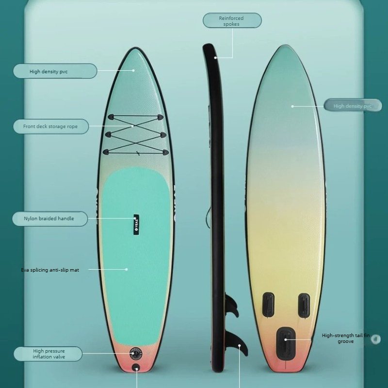 Fishing Kayak Inflatable - Elektryczna deska SUP z silnikiem, ponton,
