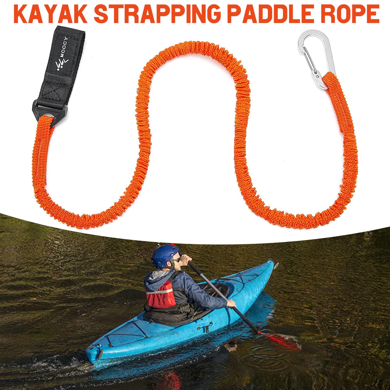 Fishing Kayak Paddle Leash - Regulowany elastyczny sznurek do wiosła kajakowego