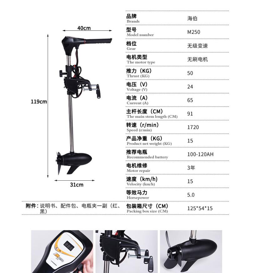 Cena fabryczna Marine HAIBO M2 – Fishing Kayak Trolling Motor recenzja i cena