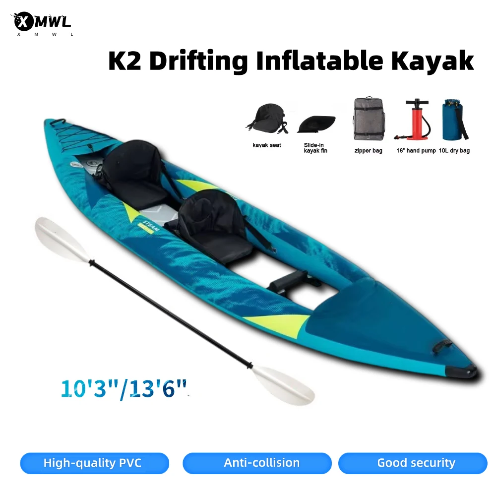 Kajak pontonowy, łódka dmuchan – Fishing Kayak Paddle recenzja i cena