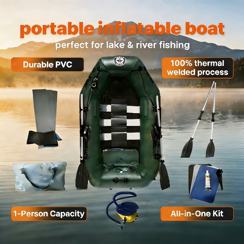 Łódka wędkarska jednoosobowa,  – Fishing Kayak Inflatable recenzja i cena
